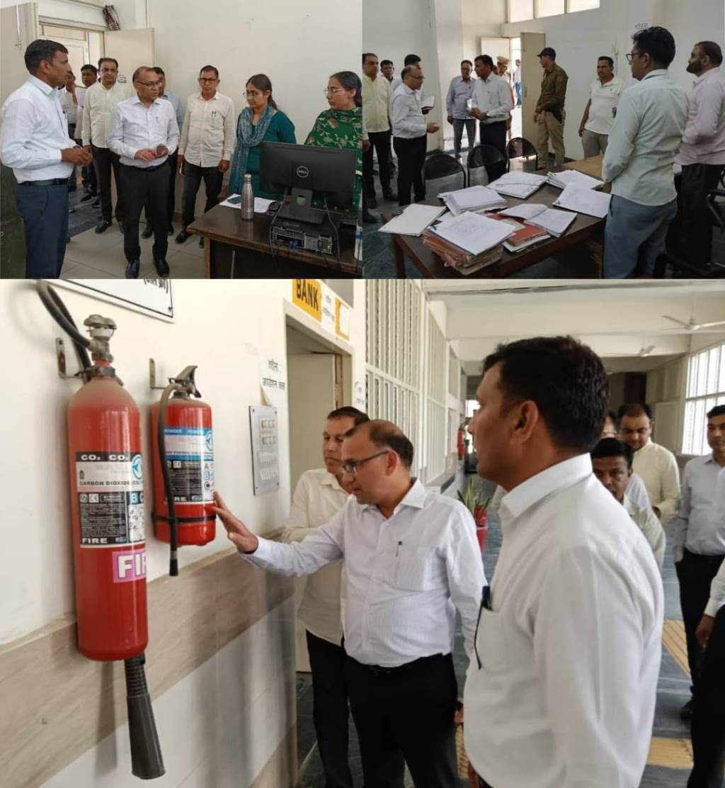 DC Dr Vivek Bharti Inspects Various Offices and Institutions in Ratia and Nagpur